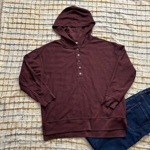 Maurices Women’s Maroon Hooded Long Sleeves Sweatshirt M